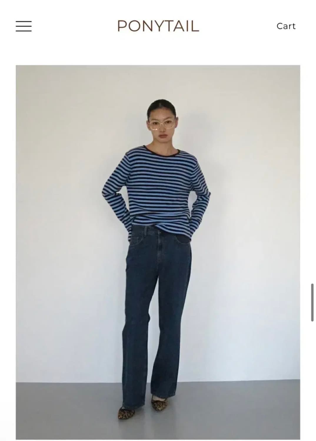 포니테일 NEW BELLA Loose-fit Jeans 팬츠 M 상품이미지1