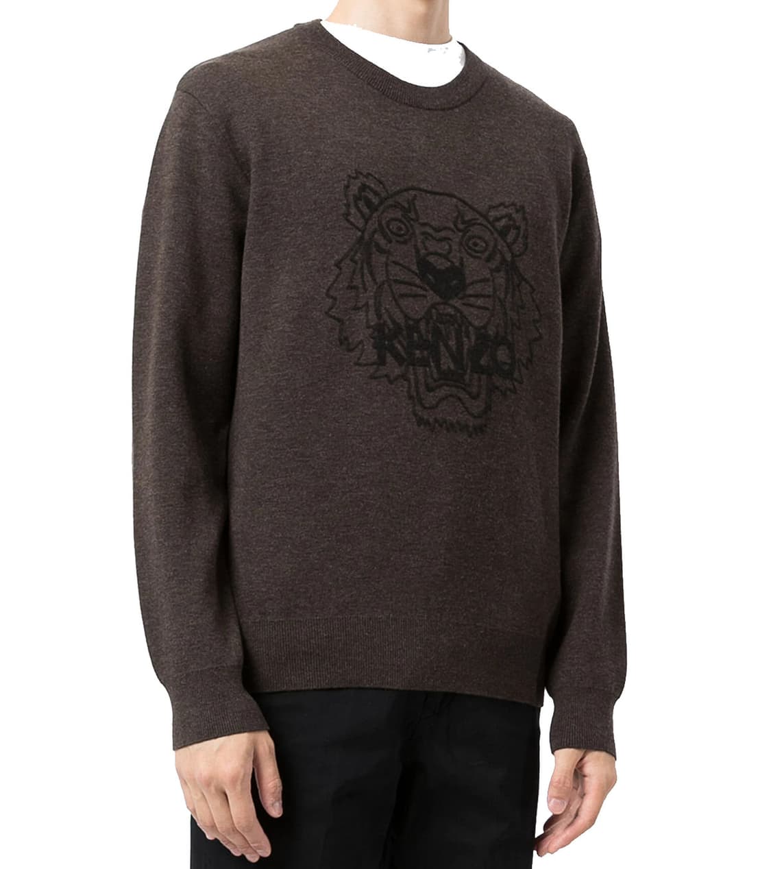 겐조 KENZO 로고 니트 스웨터 브라운 상품이미지1