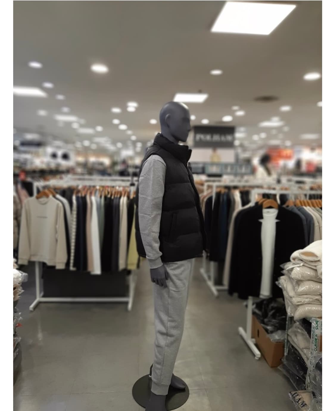 (택있는새옷) 폴햄 남녀공용 블랙,아이보리 조끼패딩 95 커플 상품이미지4