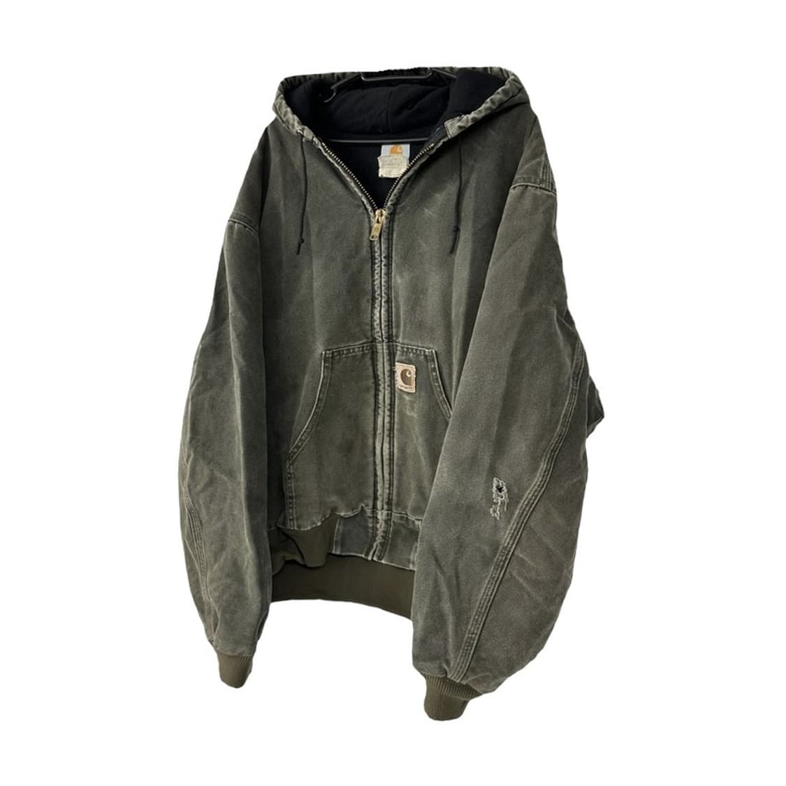 L] CARHARTT J68 MOS 00s 액티브 후드자켓 모스그린 상품이미지3