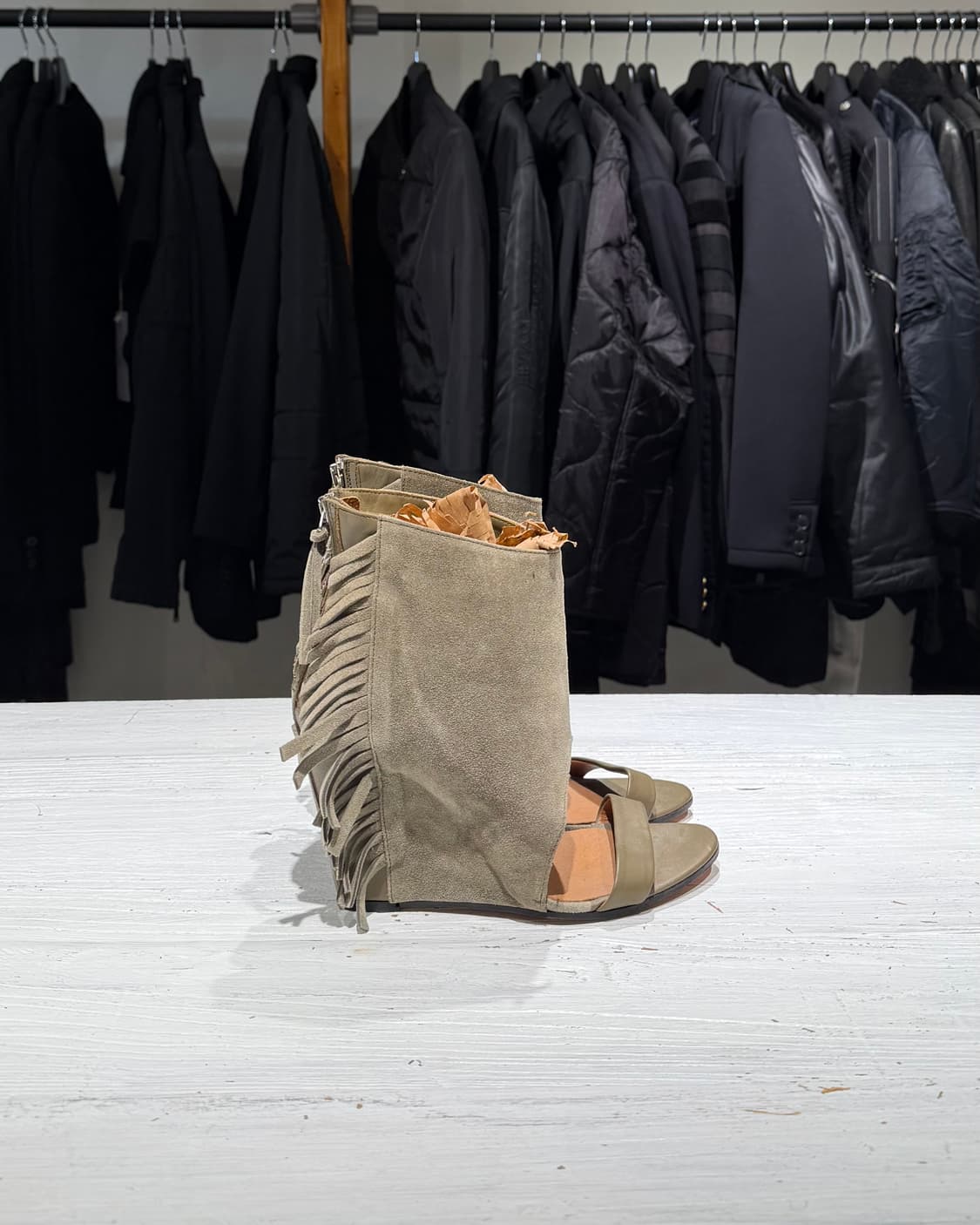 이로 카키 프린지 옥스나드 샌들 상품이미지3