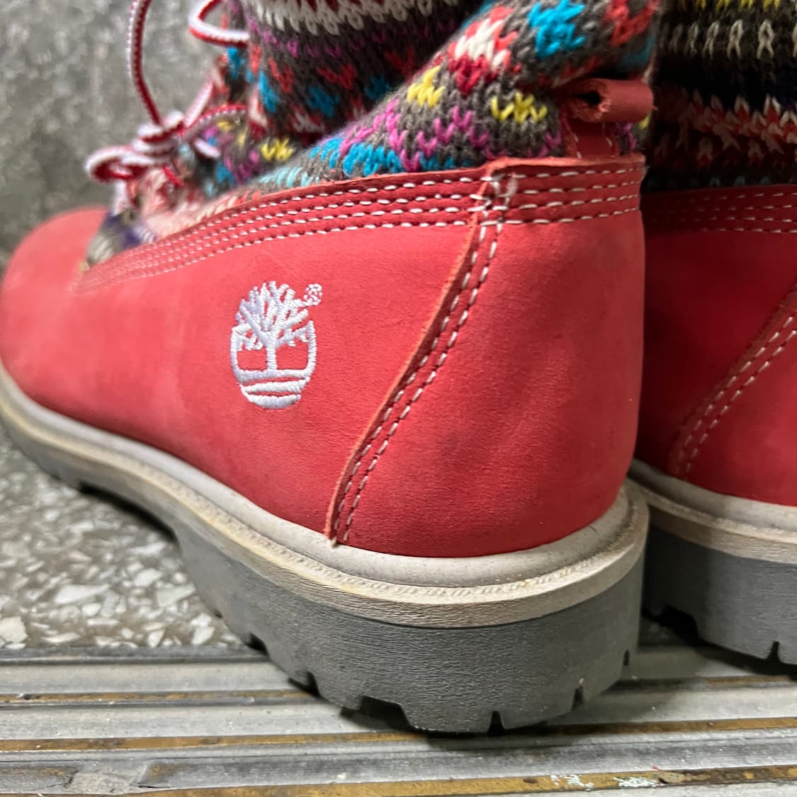 팀버랜드 아즈텍 패턴 핑크 롤탑 부츠 상품이미지4