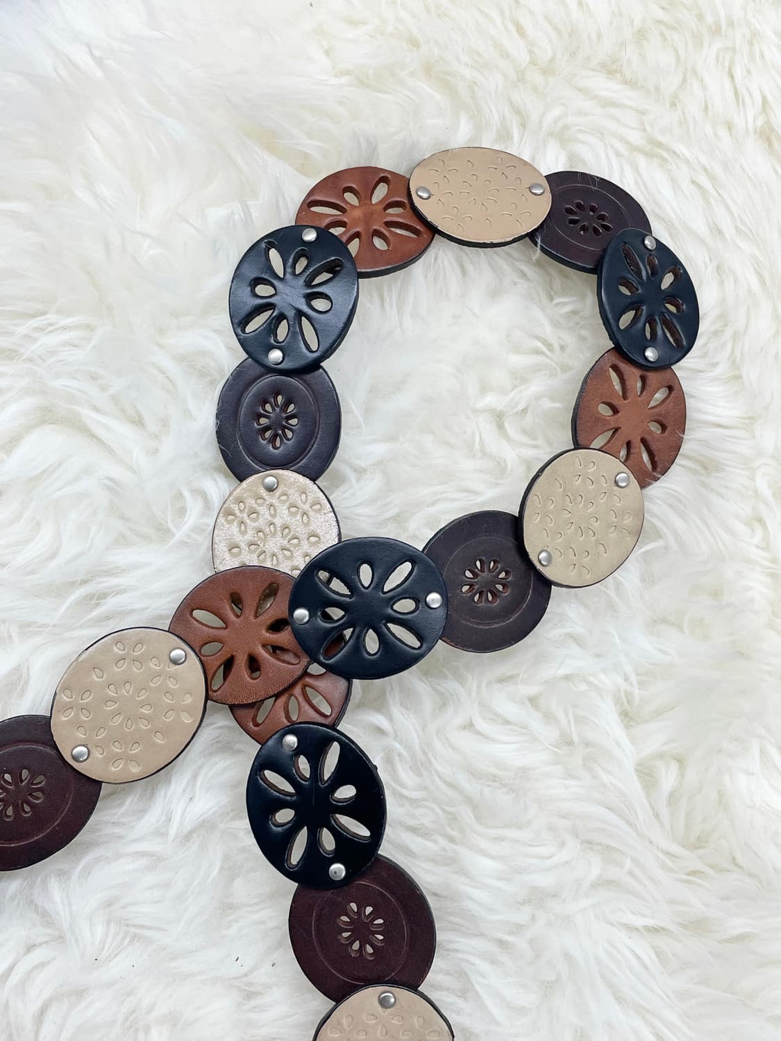 리얼레더 모리 절개 체인 벨트 상품이미지5