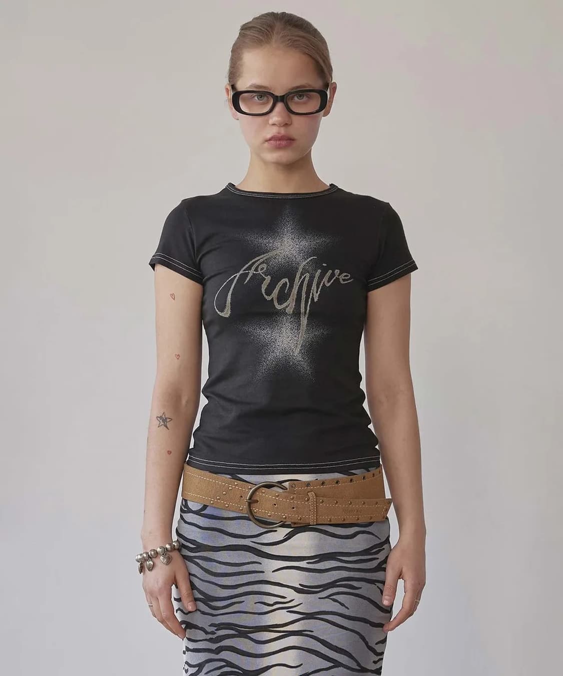 스컬프터 아카이브 딱붙핏 반팔티 S 상품이미지3