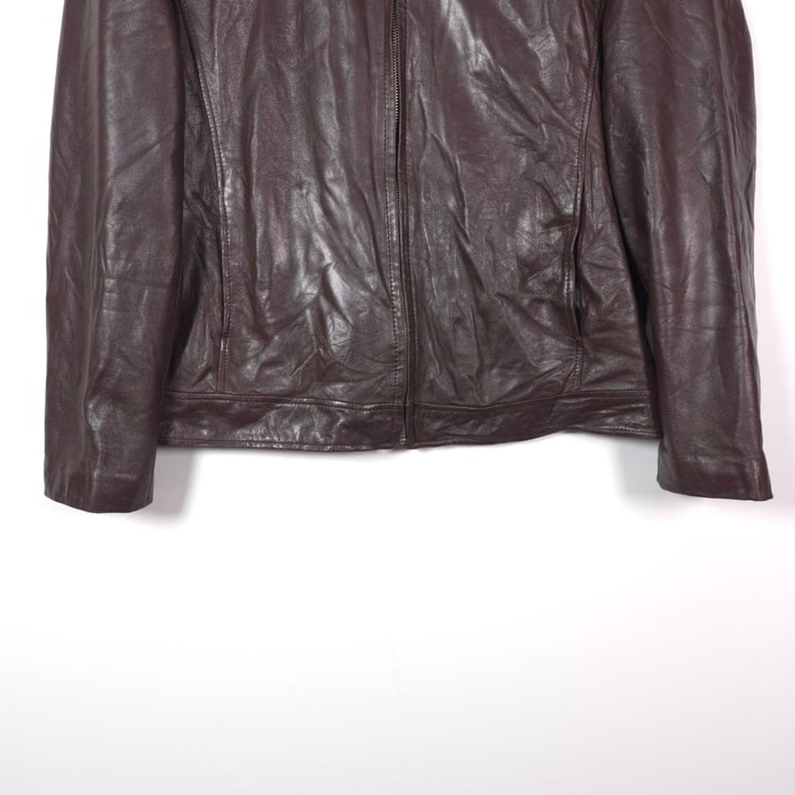 송지오 미니멀 리얼 양가죽 자켓 브라운 L 상품이미지4