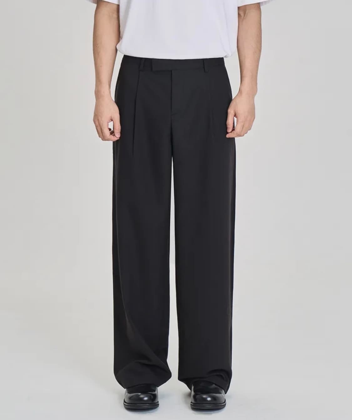 프레리 에어플로우 루즈핏 여름 슬랙스 (BLACK/S) 쿠어주앙옴므효지 상품이미지3