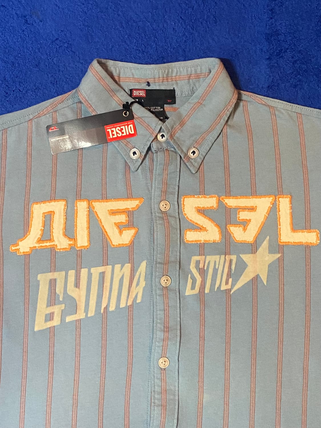 Diesel Gymnastics 디젤 스트라이프 반팔 셔츠 상품이미지2