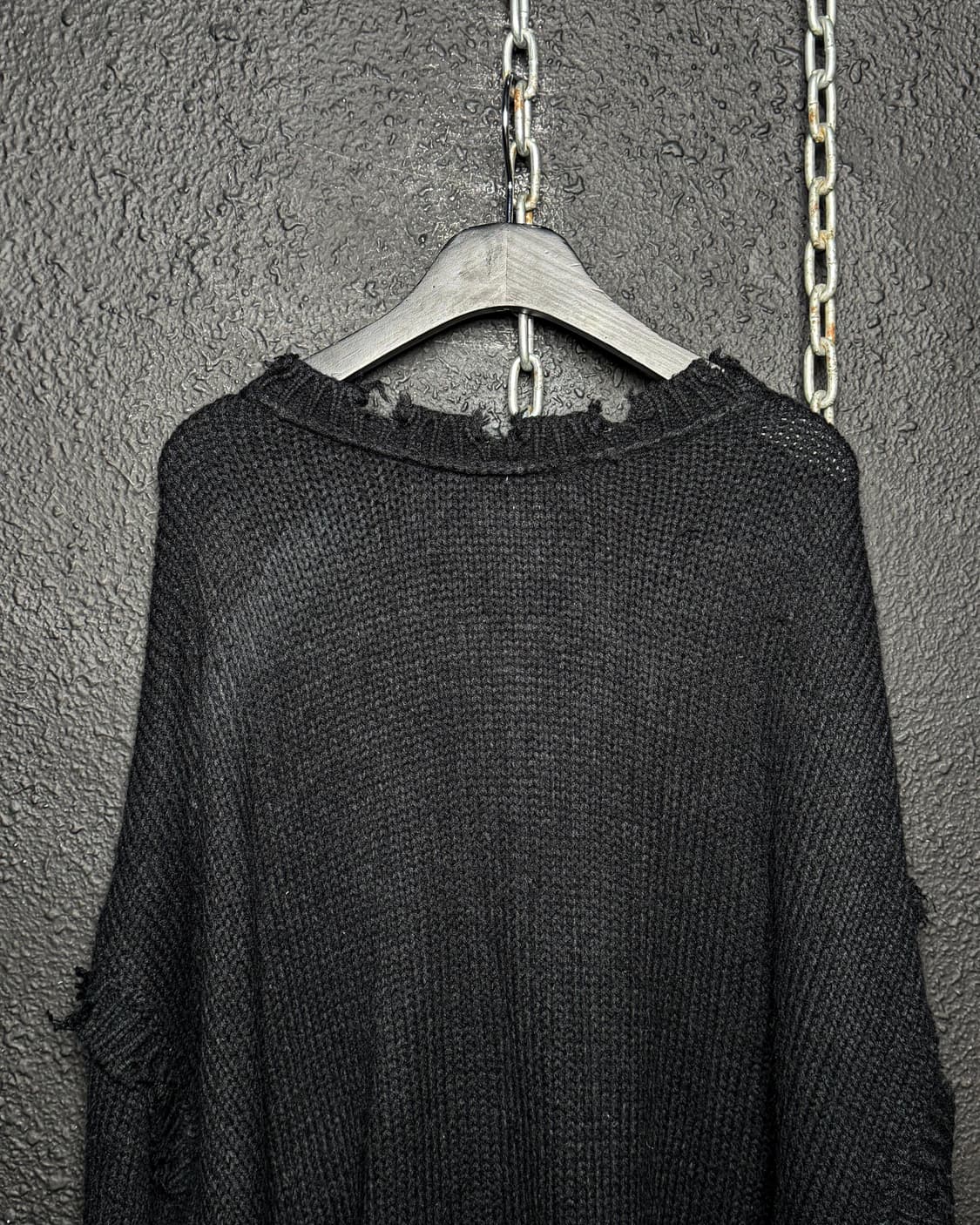 Distressed Knit Button Cardigan 상품이미지6
