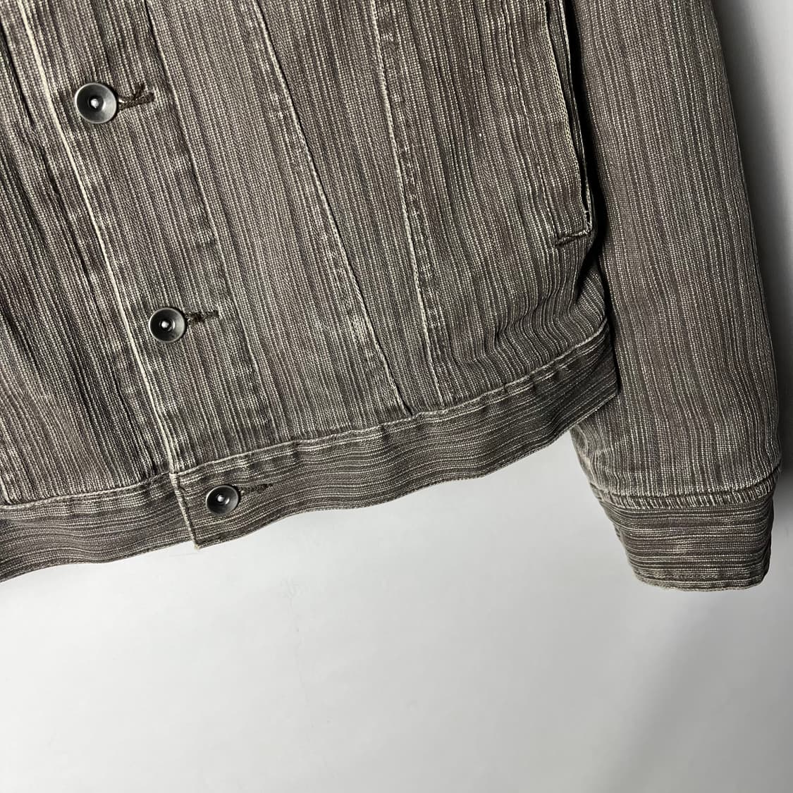 [JUNGLE STORM] 정글스톰 퍼 트리밍 스트라이프 데님자켓 상품이미지4