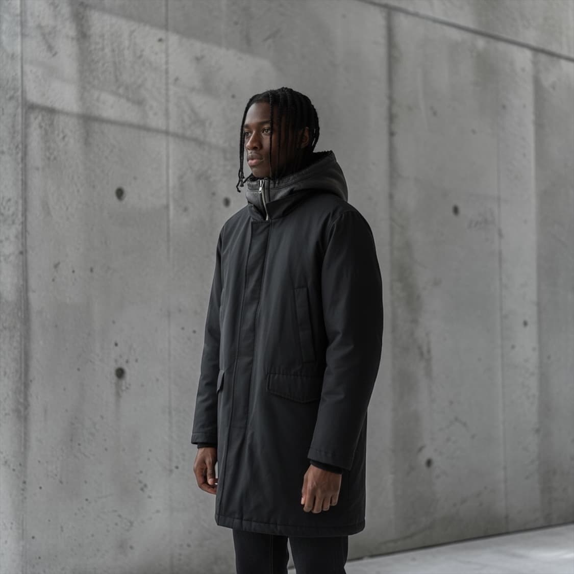 100~105/ 시스템옴므 양가죽 블렌딩 구스다운 패딩 상품이미지1