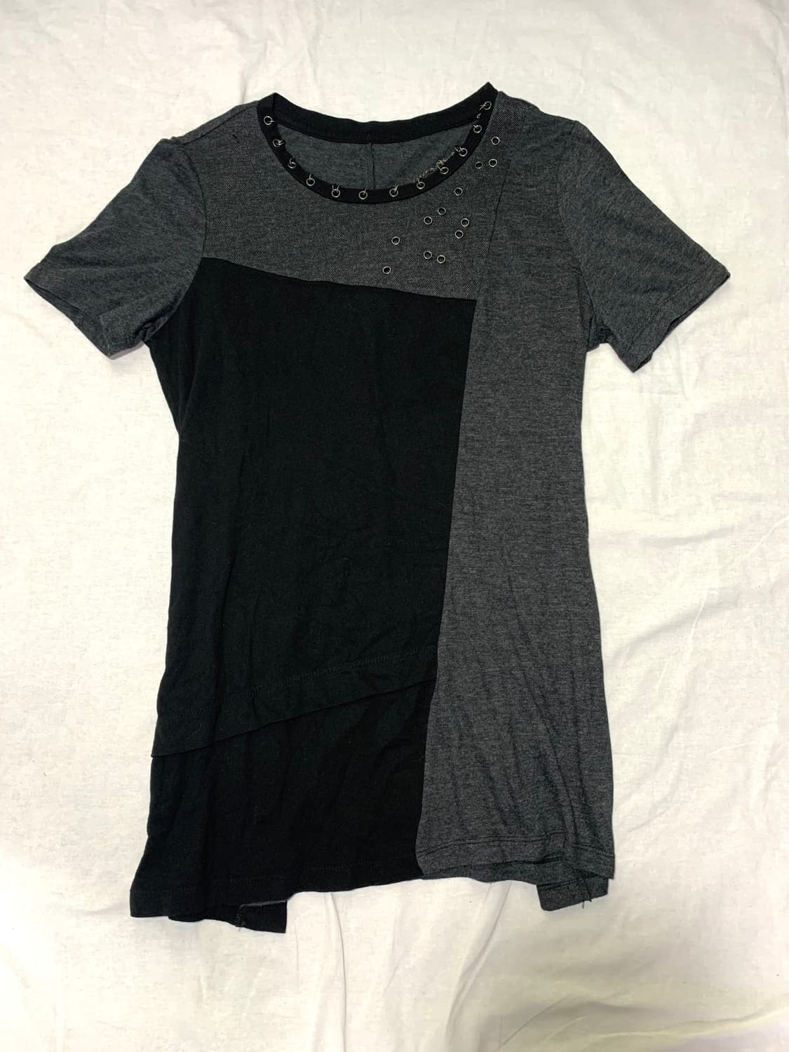 Chain eyelet detail slim-fit t-shirt   상품이미지3