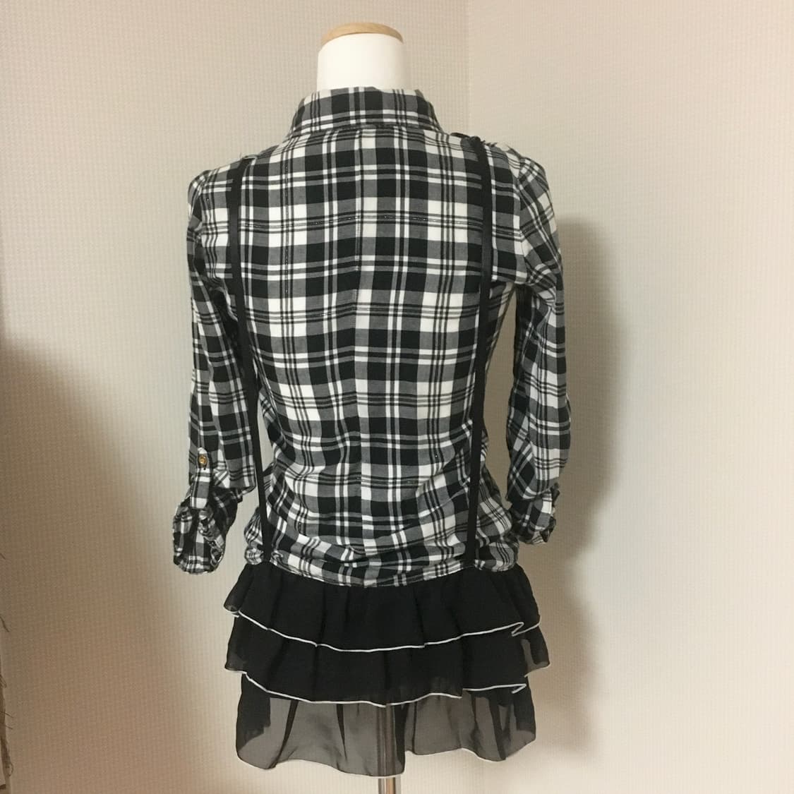 체크 서스펜더 원피스 상품이미지9