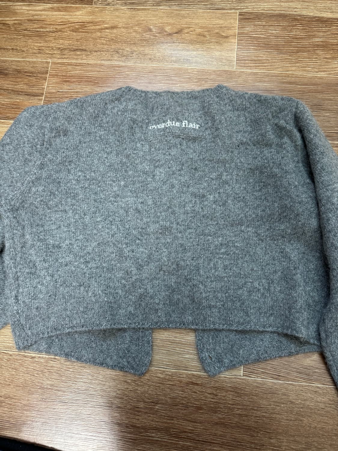 오버듀플레어 라쿤 미니 가디건 그레이 상품이미지5