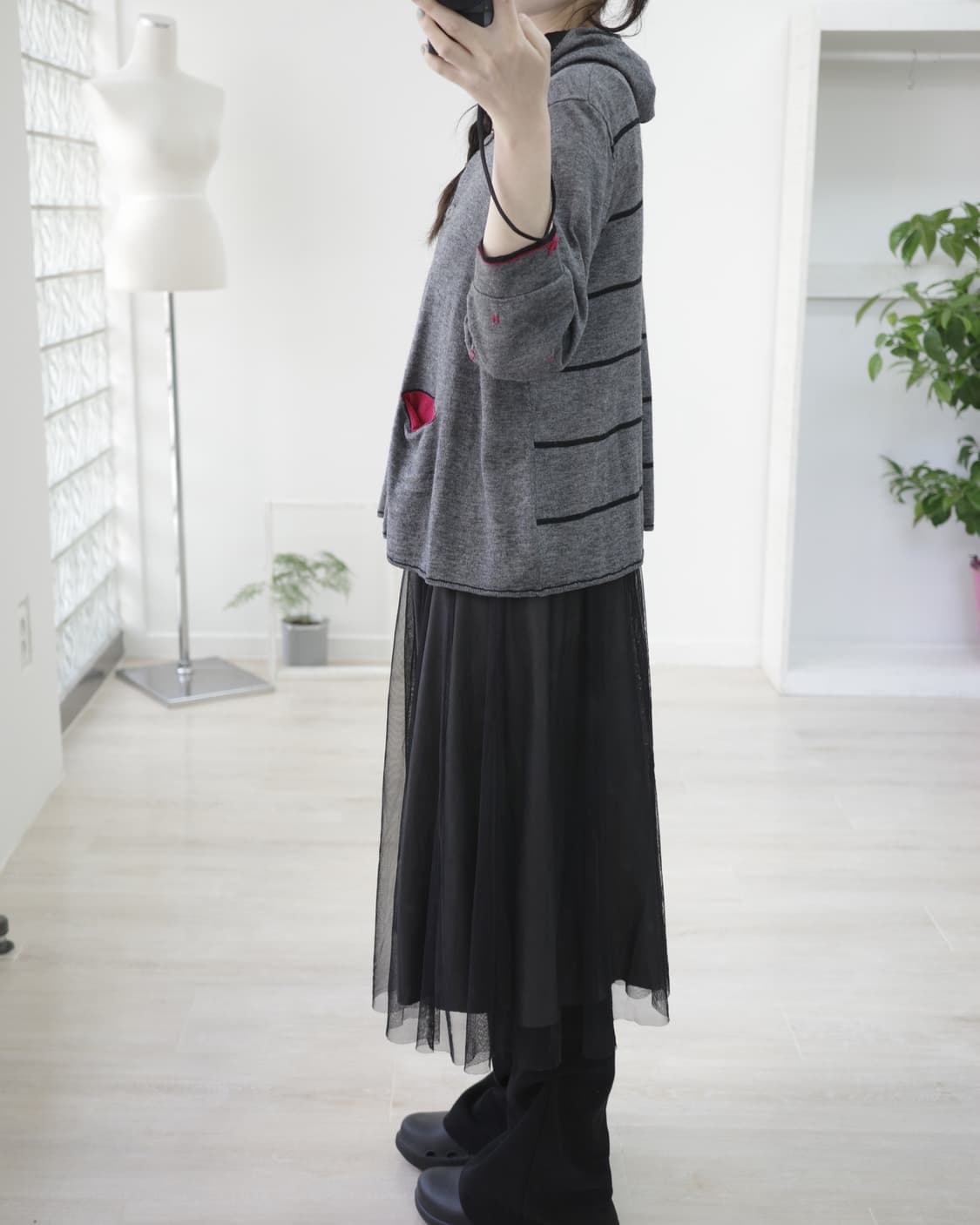Sha black skirt 상품이미지4