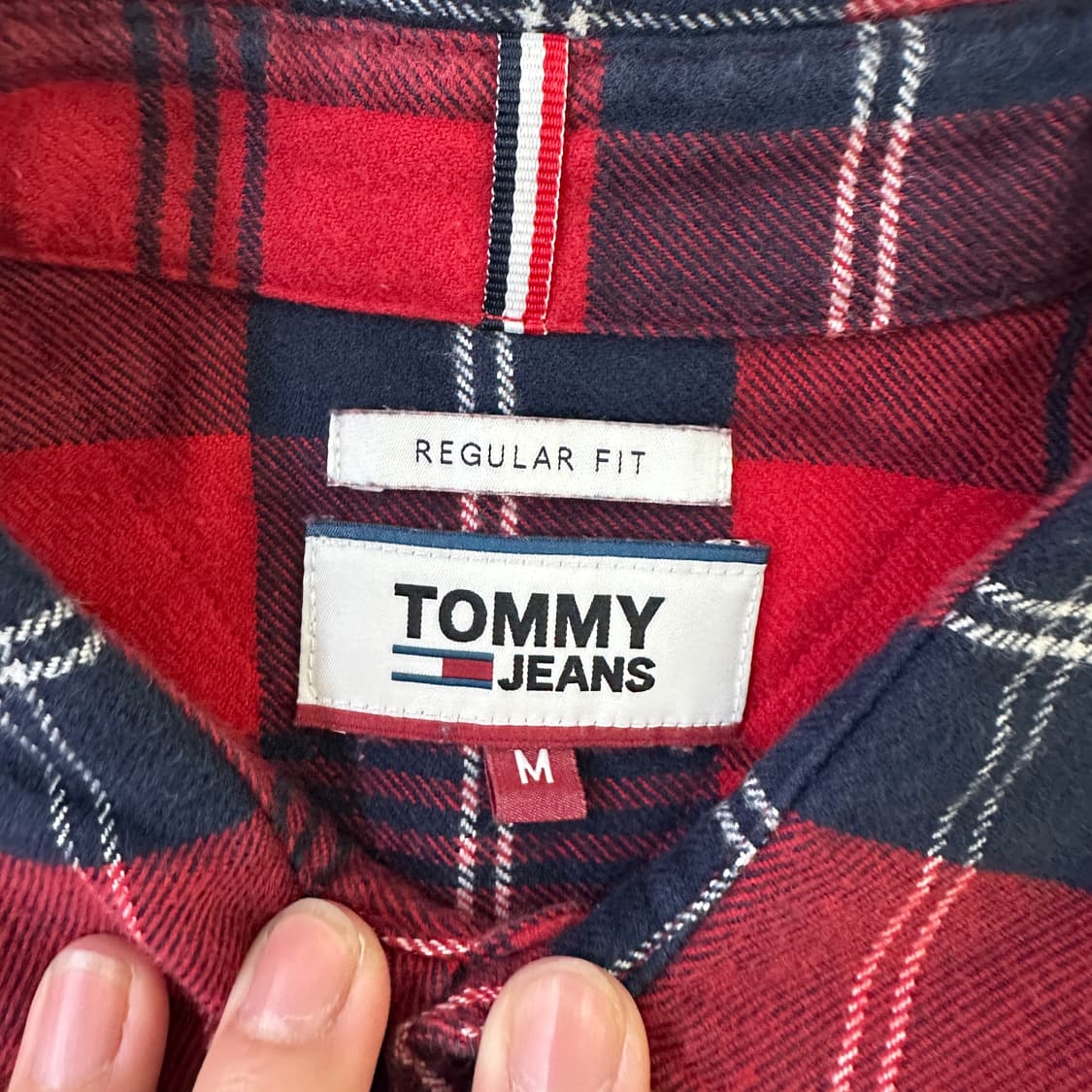 M 타미진스 레드 체크 긴팔 0323D 상품이미지2