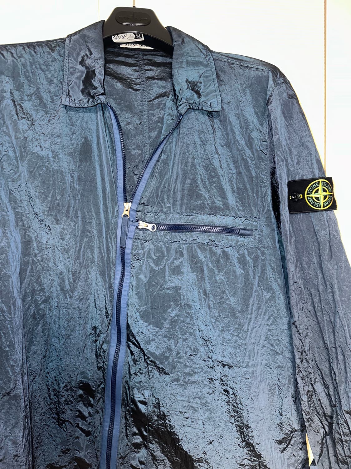 스톤아일랜드 나일론 메탈 오버셔츠 블루 XXL 상품이미지2
