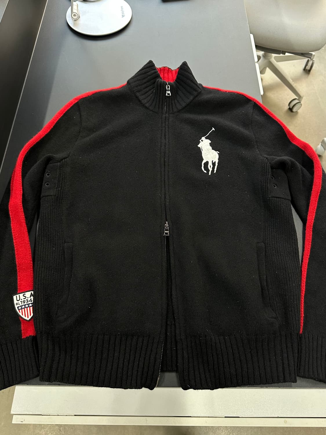 폴로랄프로렌 USA 빅포니 램스울 트랙 투웨이 니트집업 상품이미지5