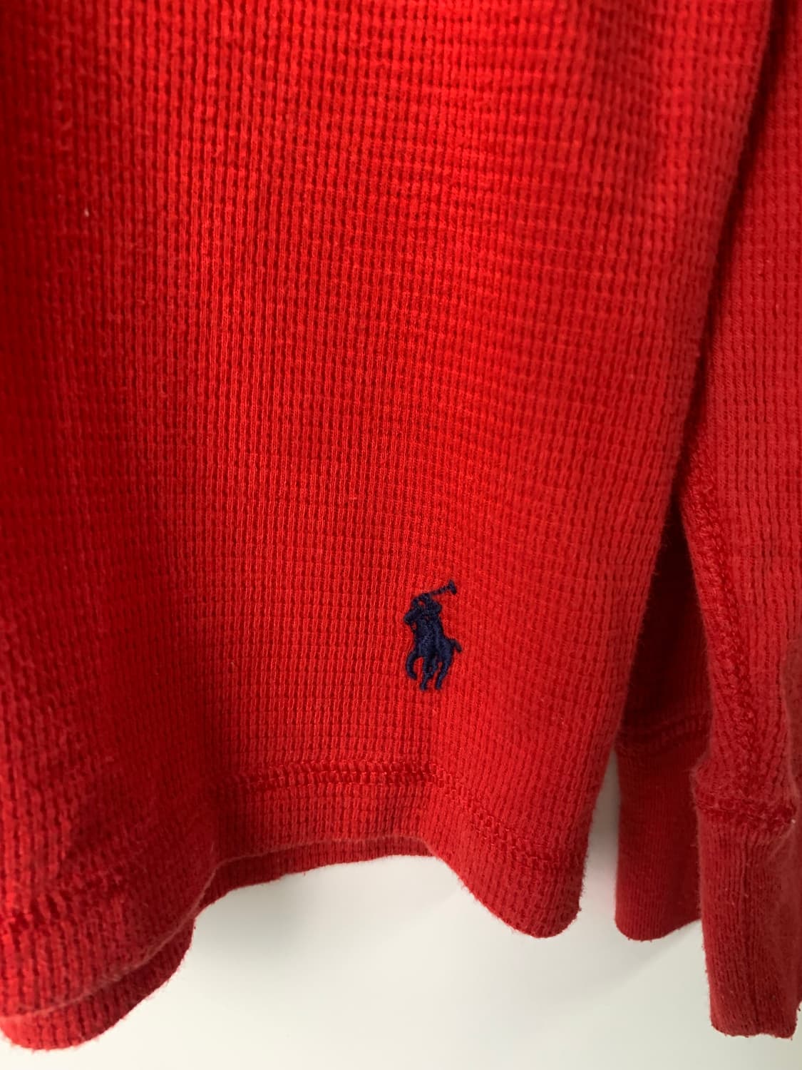 폴로 랄프로렌 자수로고 레드 와플 니트  상품이미지4
