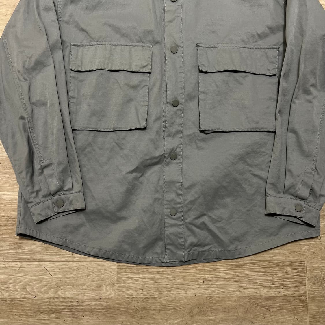 자라 오버사이즈 빅포켓 트러커 자켓 [그레이] XL/105 상품이미지3