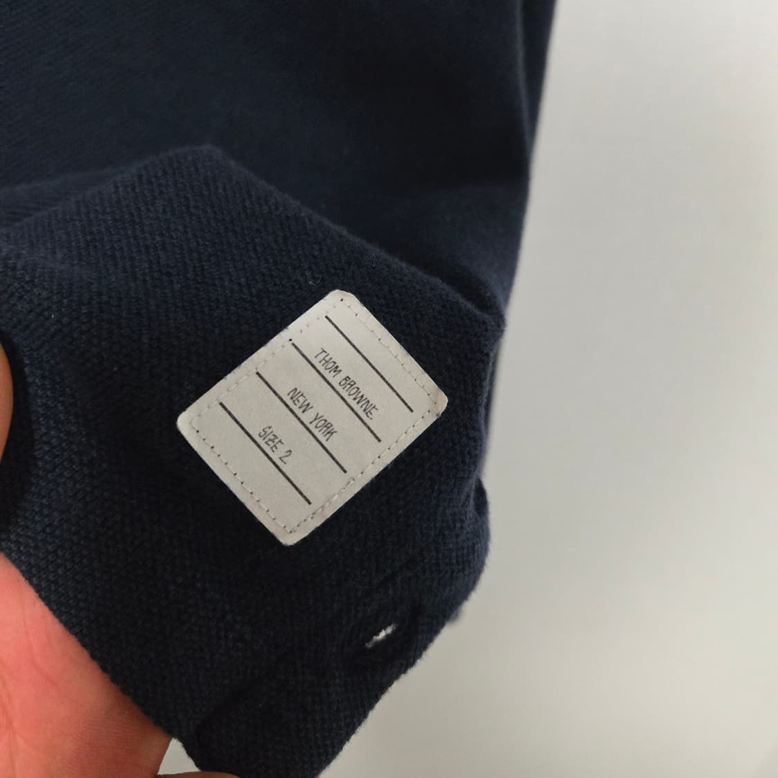 톰브라운 네이비 코튼 롱슬리브 니트 / 남성 니트/ 남자 롱슬리브  상품이미지2