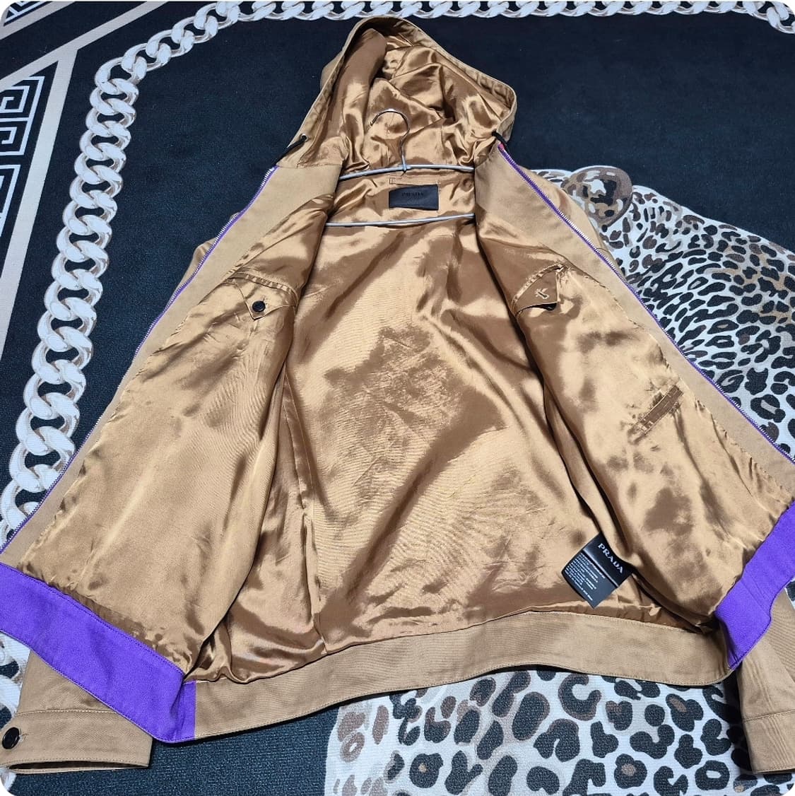 프라다 20s/s 런웨이 컬러블록 페이스 후디드 자켓 XL 정품 상품이미지3