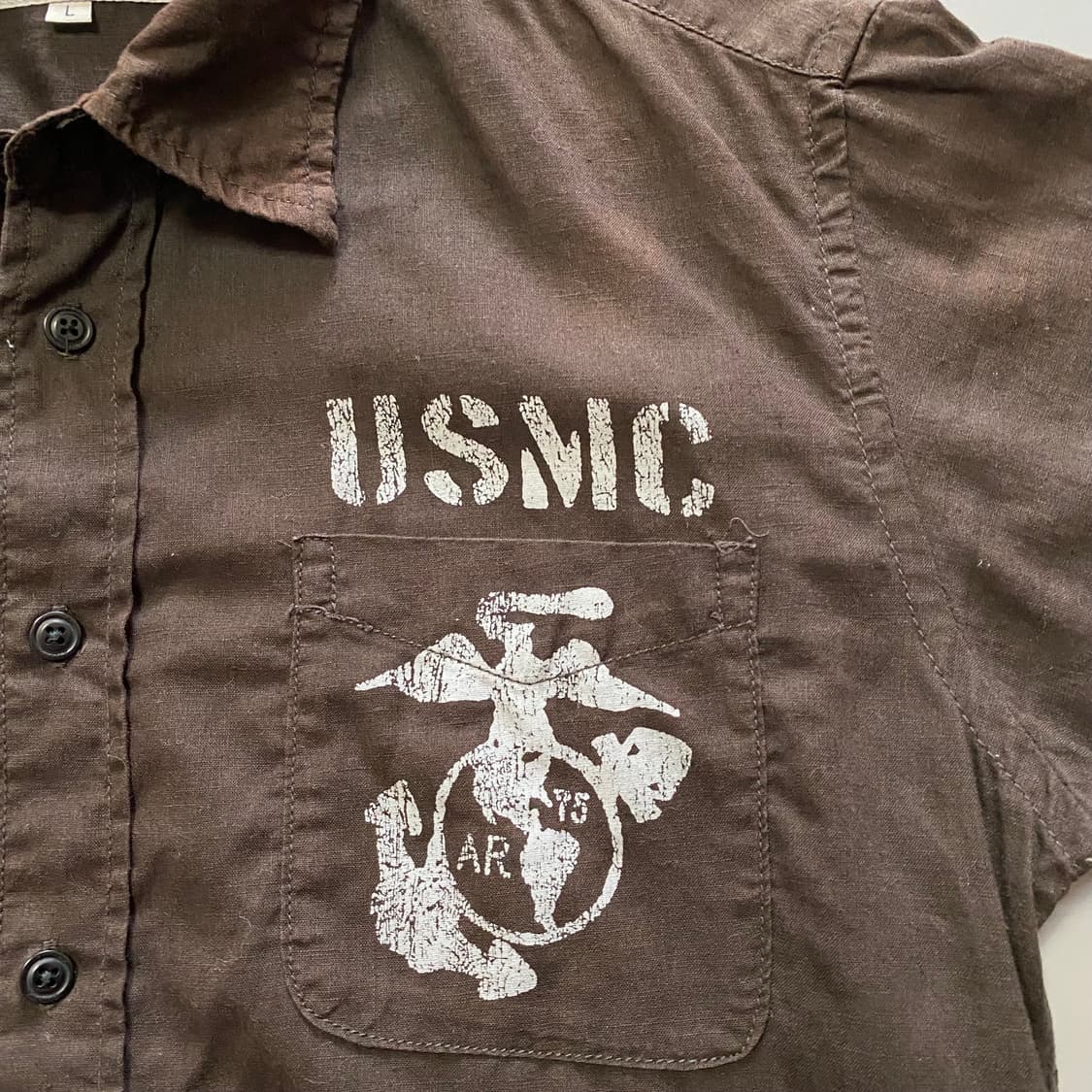 (L)Avirex 아비렉스 USMC 코튼리넨 셔츠 상품이미지3