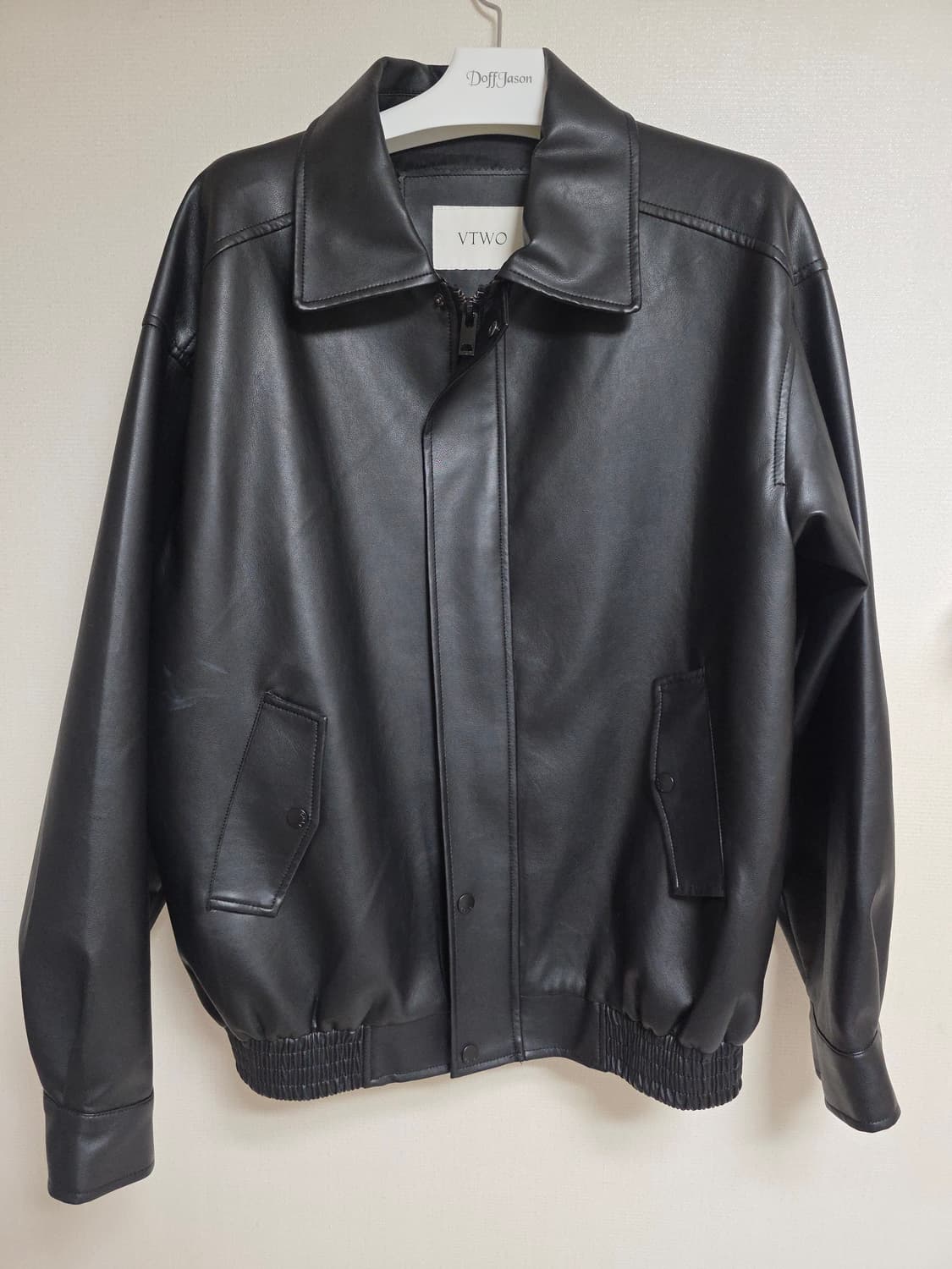 브이투 465-3 VEGAN LEATHER OVERFIT JACKET 상품이미지2