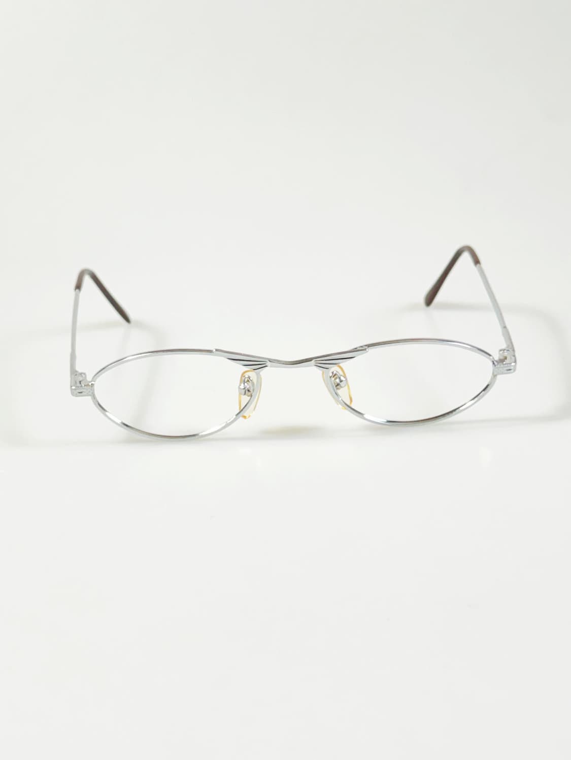 실버 메탈 윙브릿지 슬림 오벌 프레임 빈티지 안경 상품이미지2