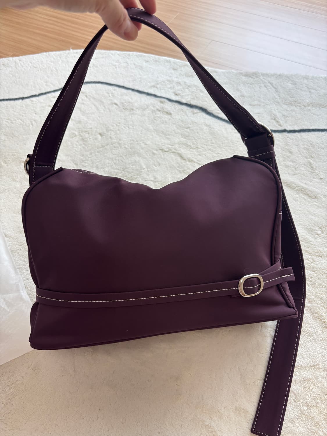 혜키 포티백 퍼플 poty bag purple 방수 나일론 숄더백 상품이미지3