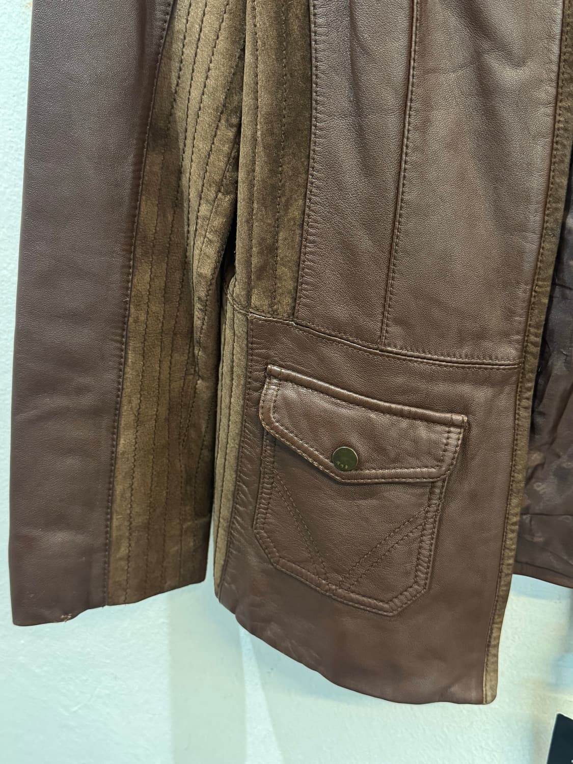 Kup brown leather jacket 상품이미지5