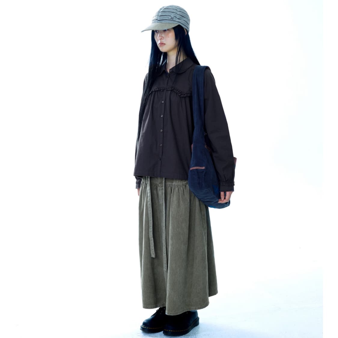 [2] 코이세이오 퍼피 코튼 스커트 브라운 상품이미지3