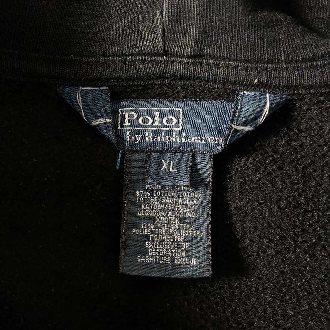 Polo  폴로 랄프로렌 자수 코튼 블랙 후드집업  상품이미지5