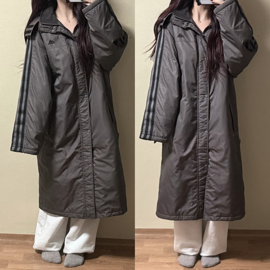 아디다스 카키블랙 투웨이 돕바 집업  상품이미지1