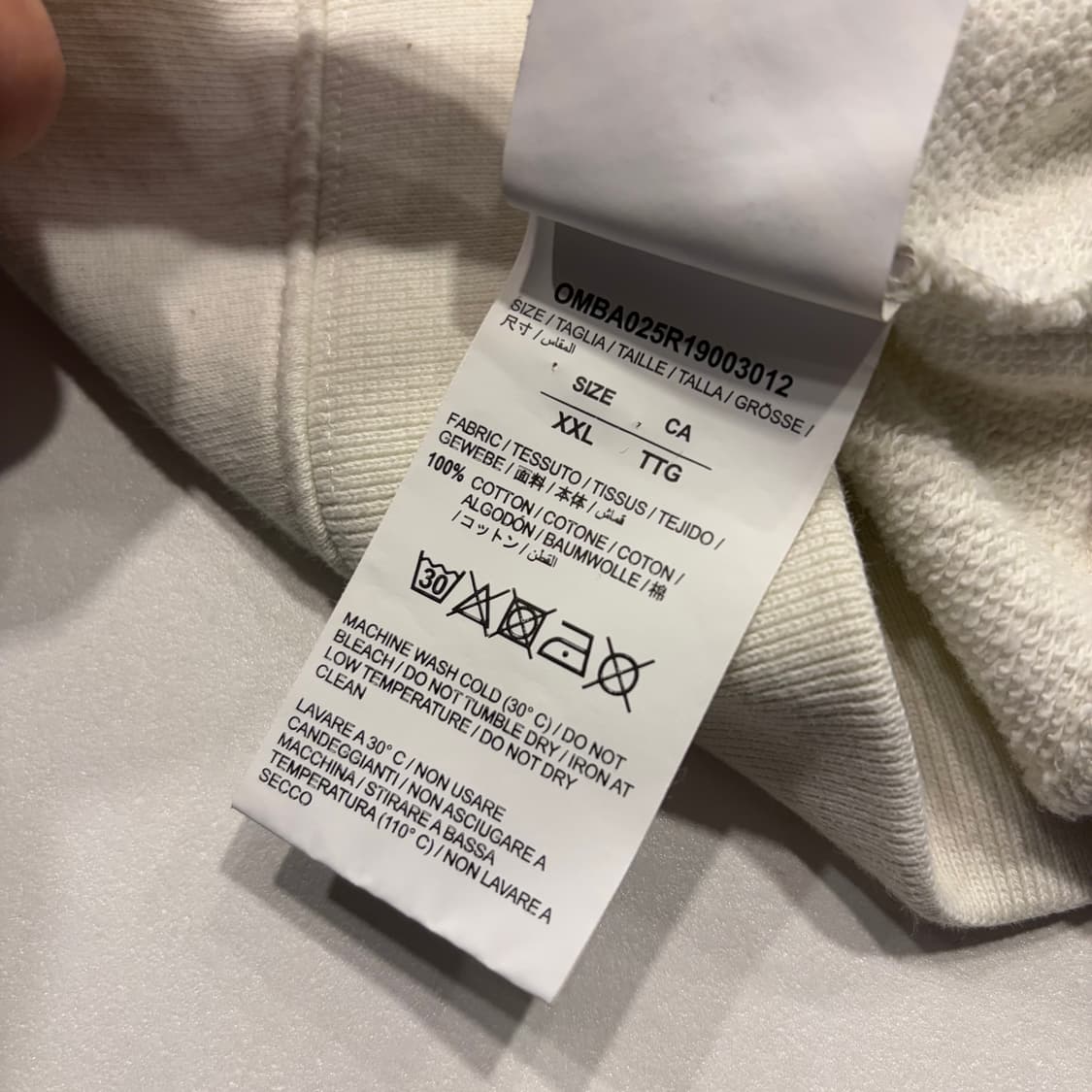 [2XL] 오프화이트 유화 페인팅 애로우 맨투맨 티셔츠 C716 상품이미지7