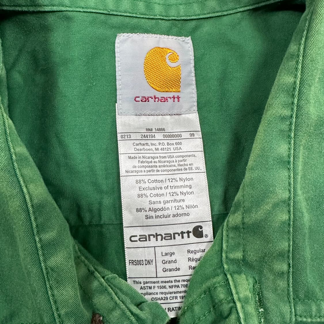 ✨ (만원 빈티지) 칼하트 워크 반팔 셔츠 상품이미지3