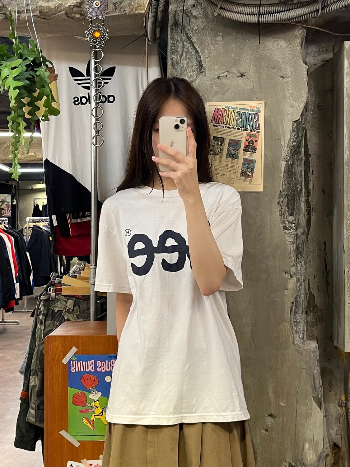 리 반팔티 화이트 S #csz599 상품이미지2