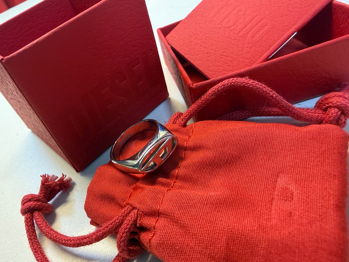 디젤 실버 스틸 반지 4호 상품이미지1