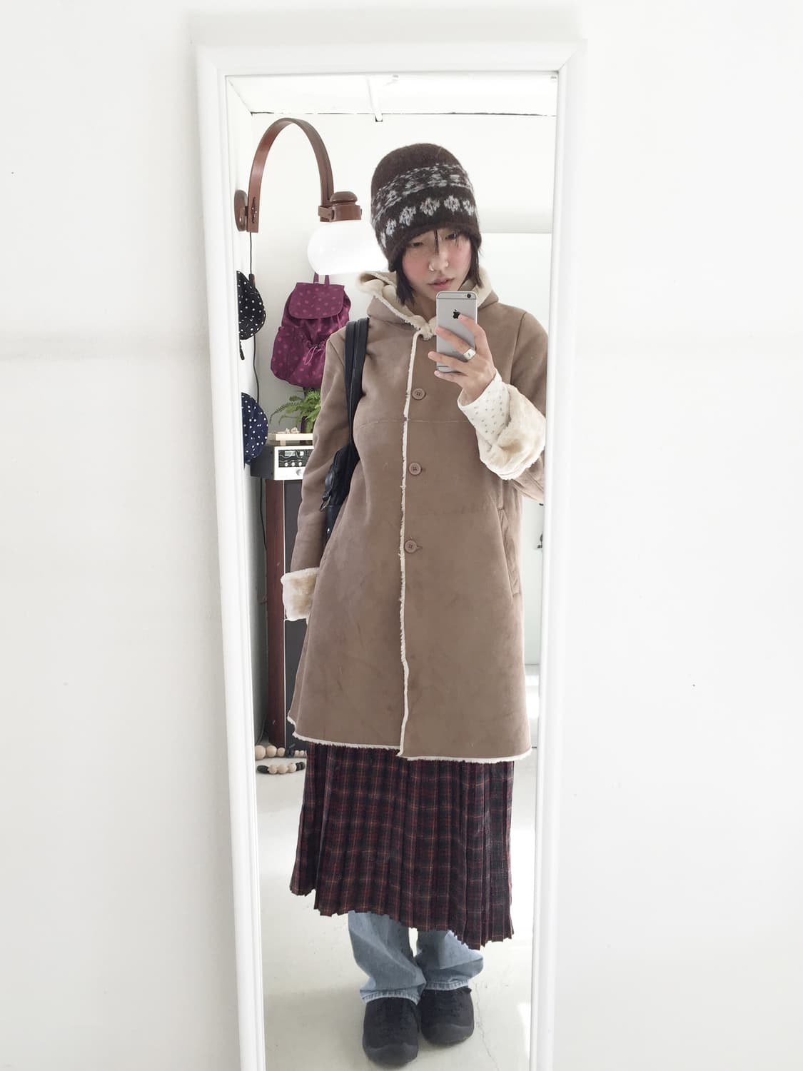 라떼 롱무스탕  상품이미지1