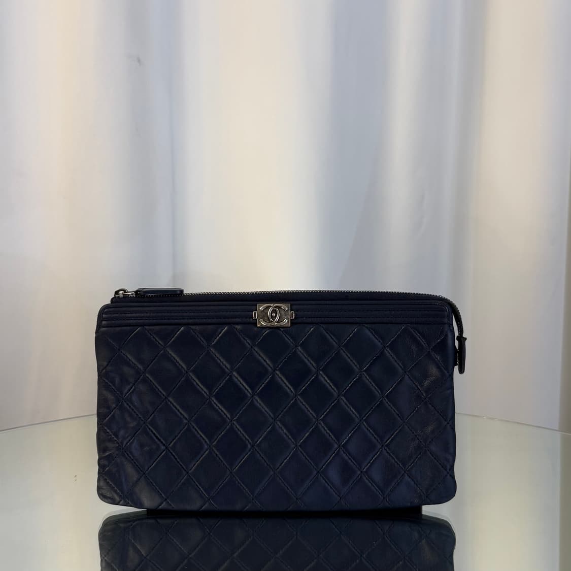 샤넬 램스킨 보이 더블 지퍼 파우치   상품이미지1