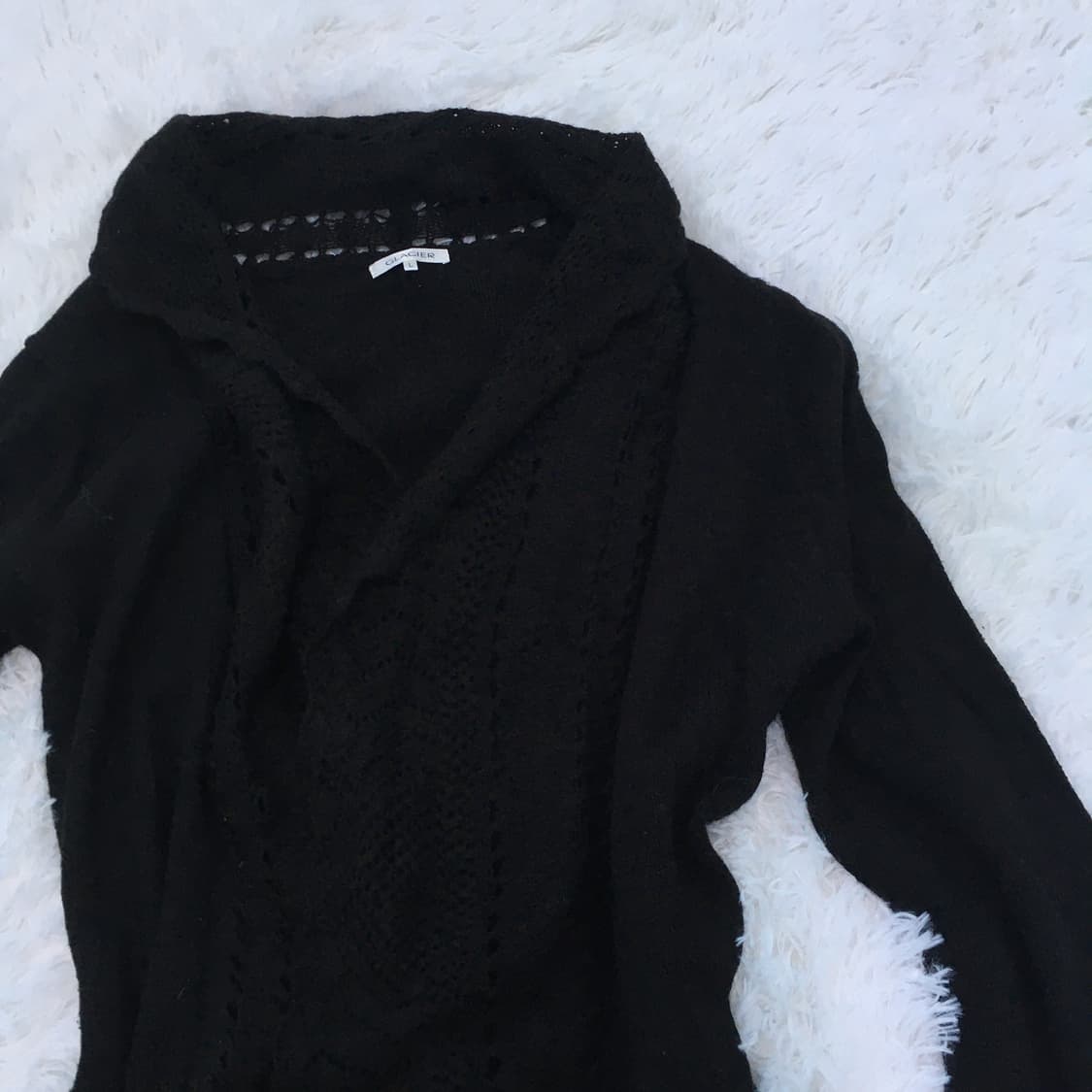 빈티지 레이스 블랙 니트 모리 772 y2k 스트릿 갸루 펑키 일본빈티 상품이미지5