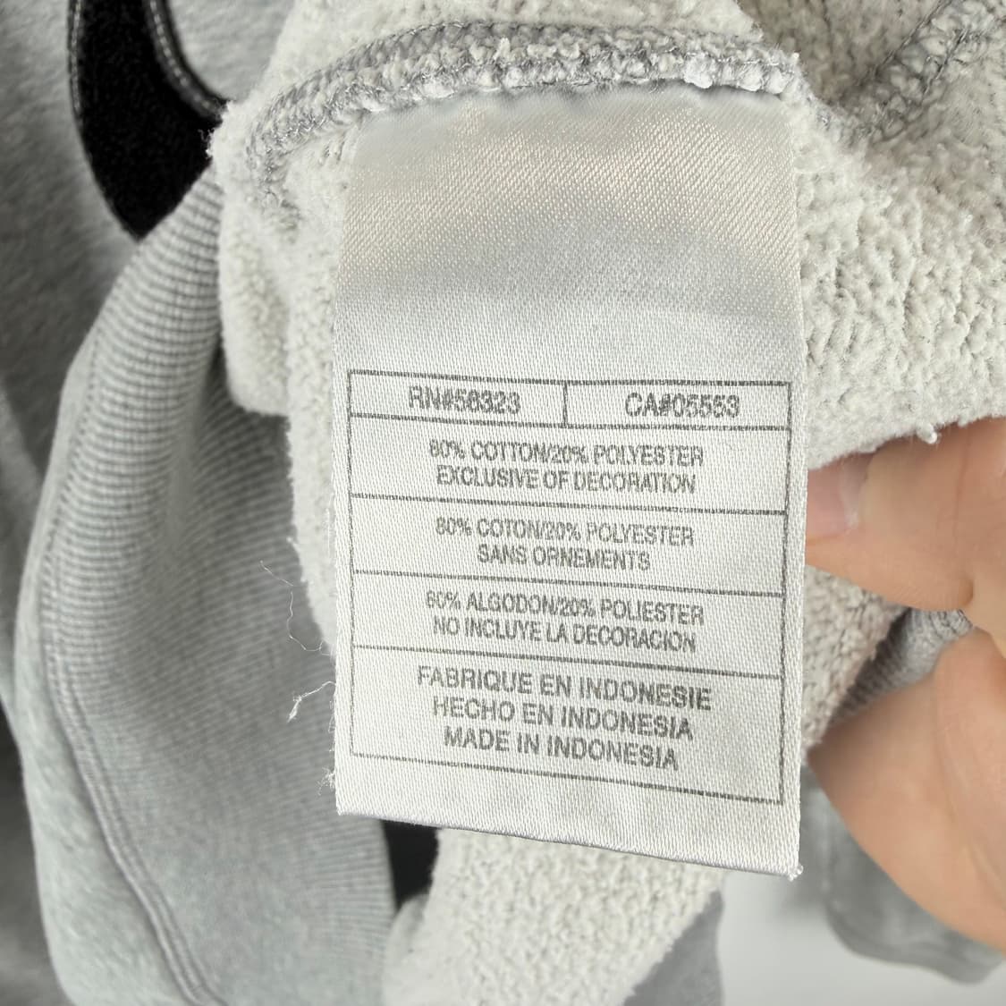 (M) 나이키 올드스쿨 부클 빅 로고 후드 티 그레이 상품이미지5