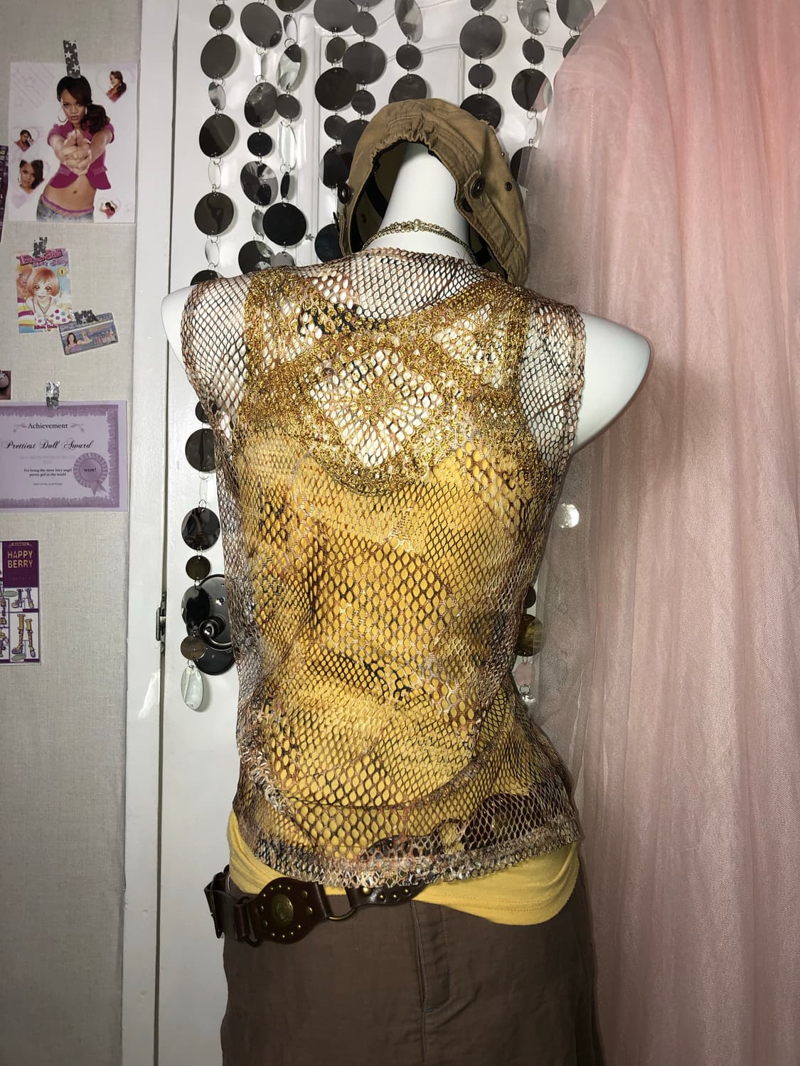 wood mesh hippie sleeveless   상품이미지2