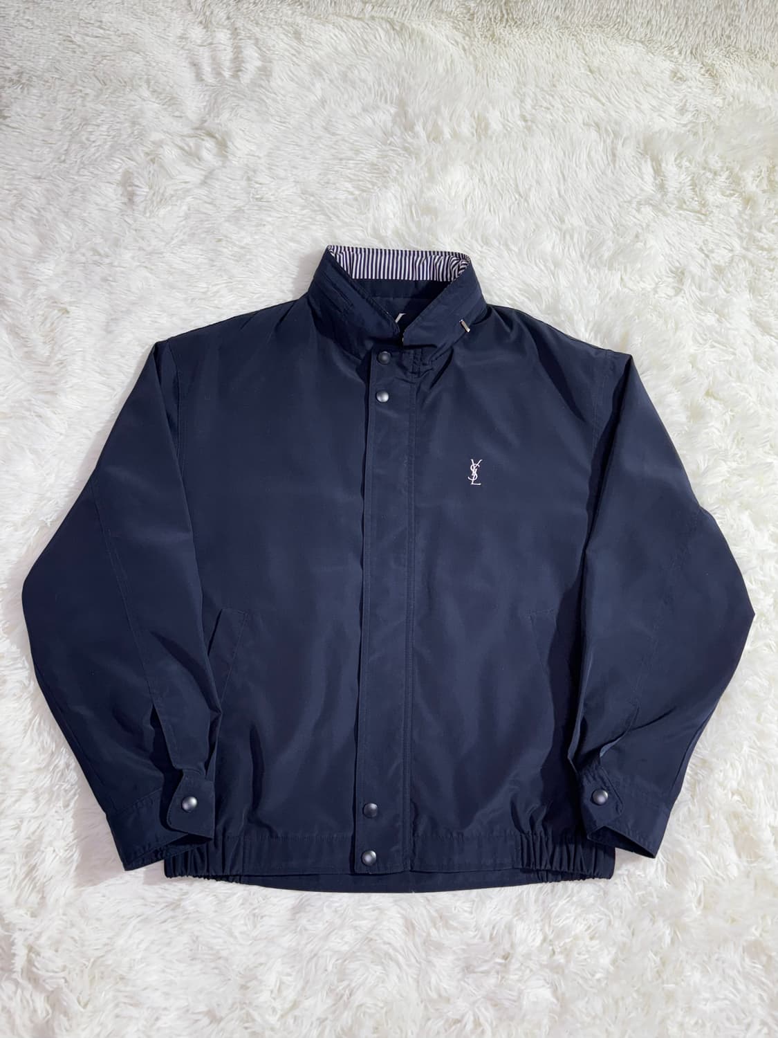 YSL 90’s 다크네이비 폴리쉘 자켓  상품이미지2