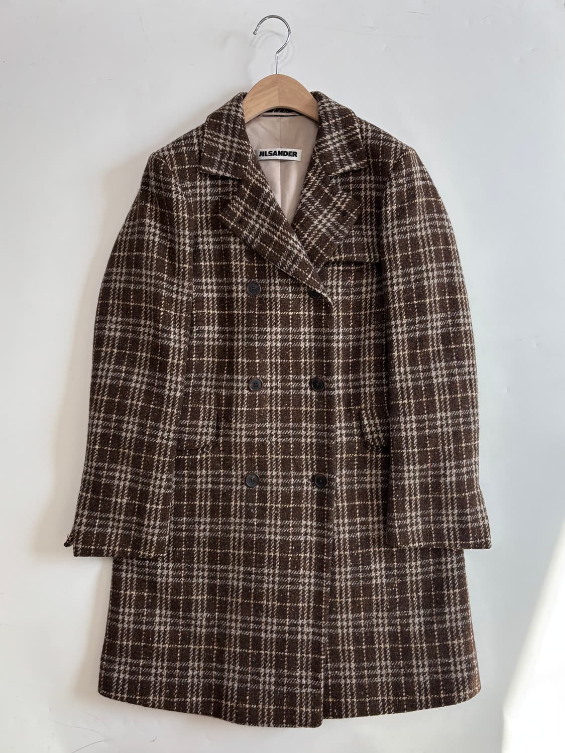 Jil Sander 질샌더 브라운 체크 더블 울 블레이저 상품이미지6