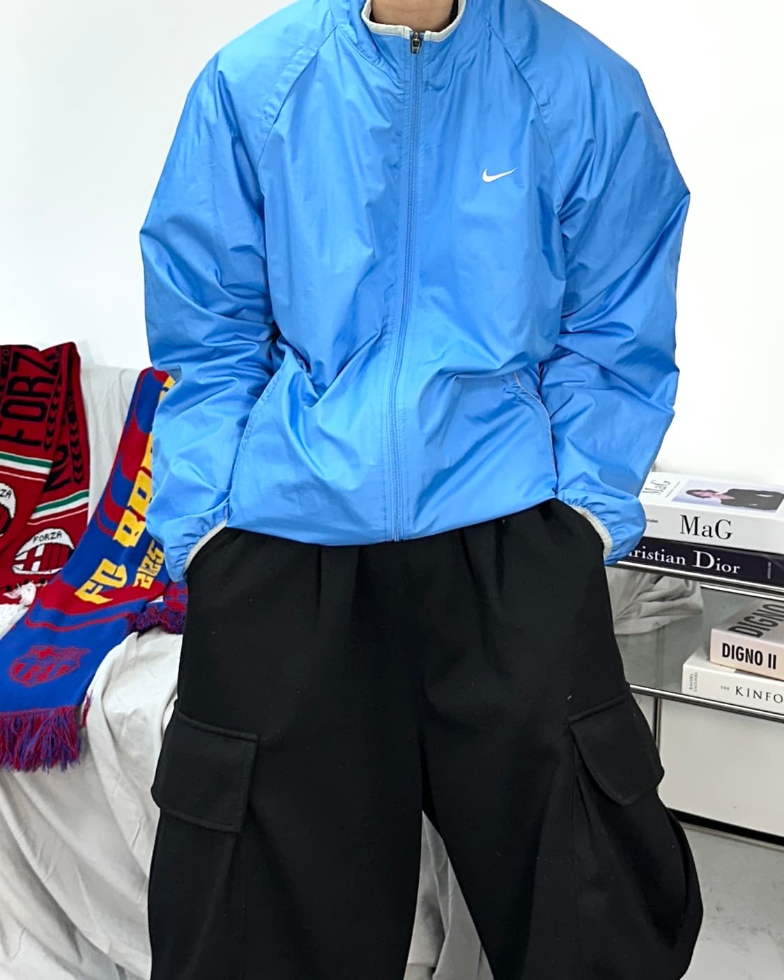 나이키 00s 스우시 스카이블루 바람막이 L 상품이미지1