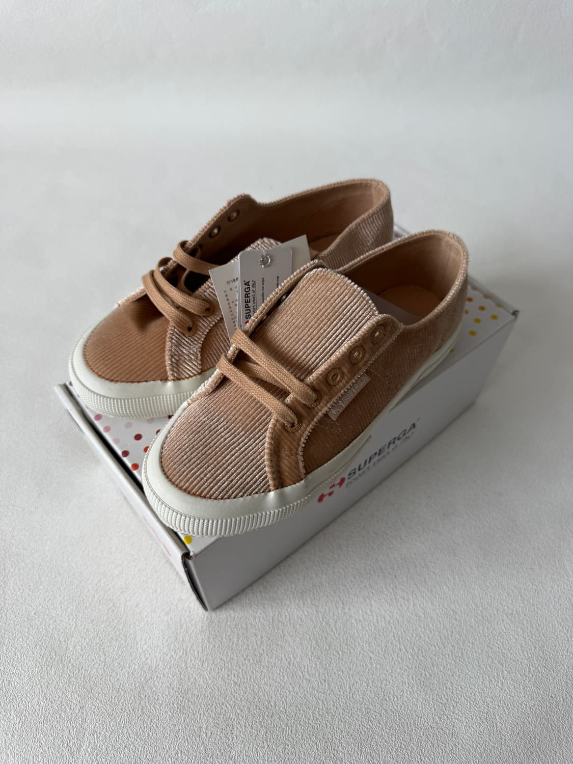 [230]수페르가(SUPERGA) 코듀로이 플랫 스니커즈(풀박, 새제품) 상품이미지4