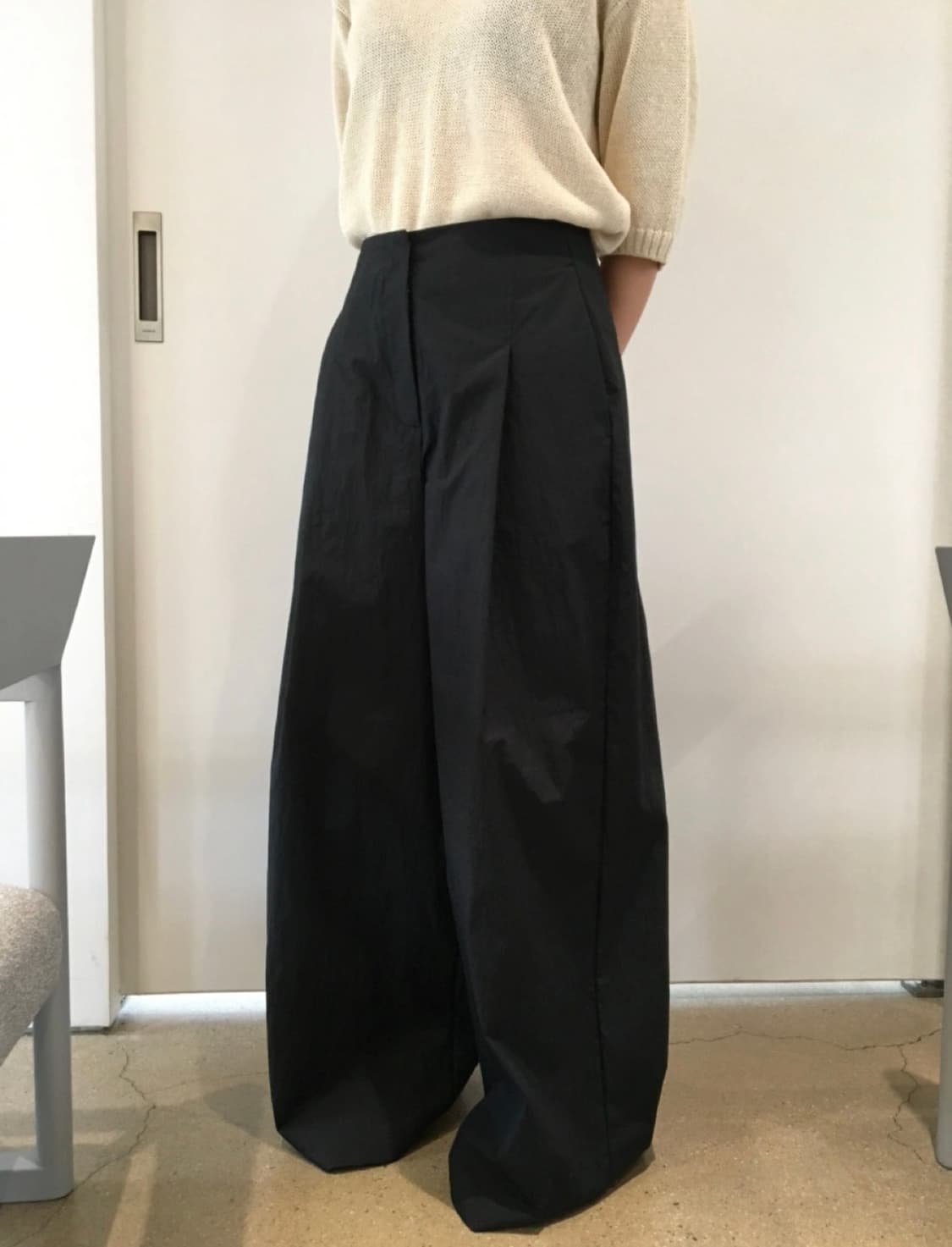 미닝아웃 mer pants 핀턱 와이드 팬츠 상품이미지7