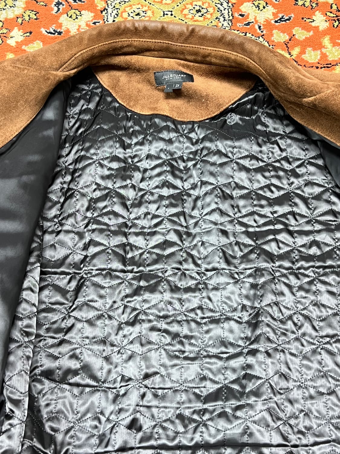 [L] 질스튜어트 리얼레더 스웨이드 브라운 트러커 자켓 상품이미지7