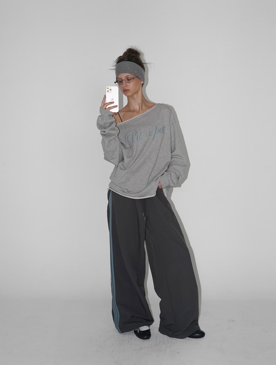 키피니 보트넥 프린팅 긴팔티 상품이미지3