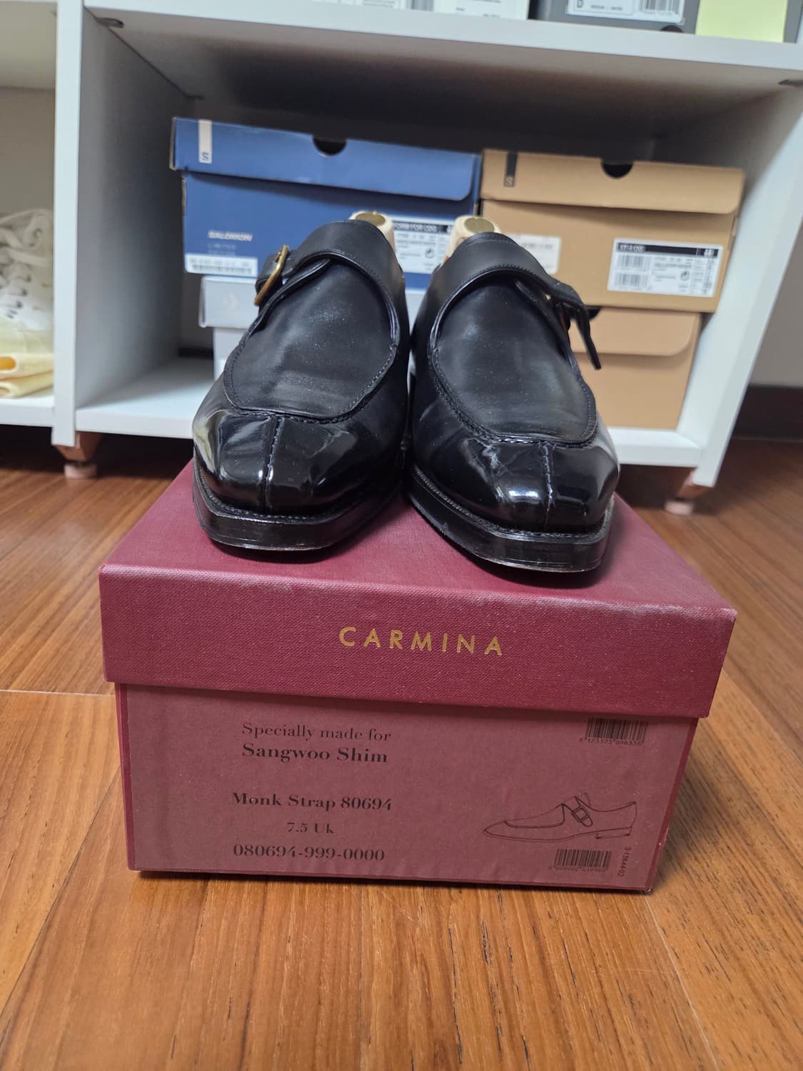 Carmina 블랙 몽크스트랩 구두 상품이미지1